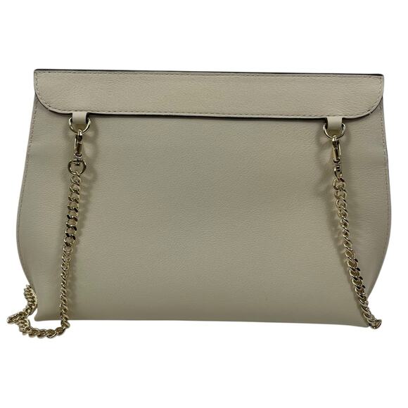 Strathberry Stylist Floral Print Crossbody Leather Clutch Bag White Gold - Picture 7 of 15